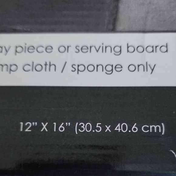 Home Basics Slate Tray with Stainless Steel Handles - Picture 2 of 3